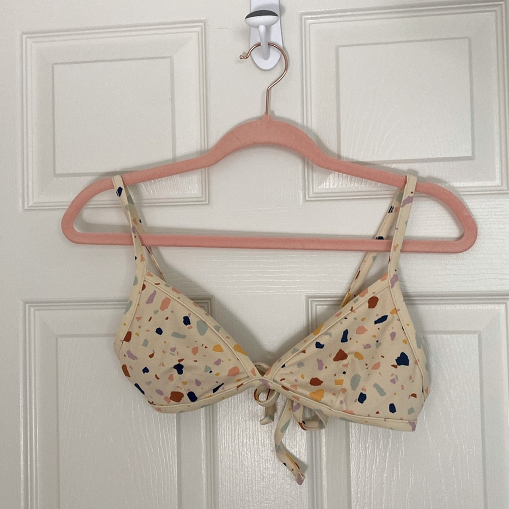 Madewell Second Wave Bralette Bikini Top in Terrazzo